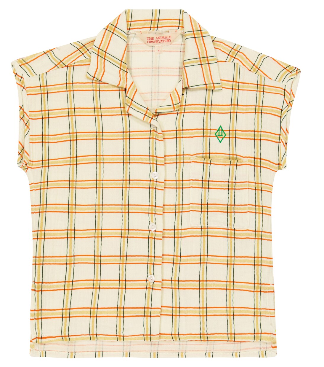 Kangaroo checked cotton top | The Animals Observatory