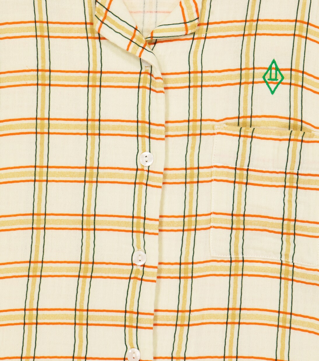 Kangaroo checked cotton top | The Animals Observatory