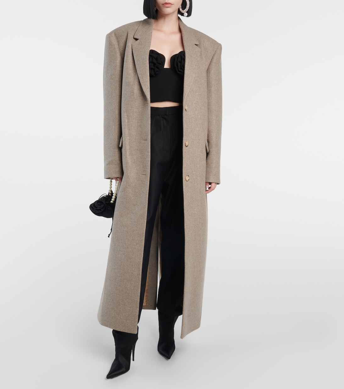 Wool cashmere and silk coat | Magda Butrym