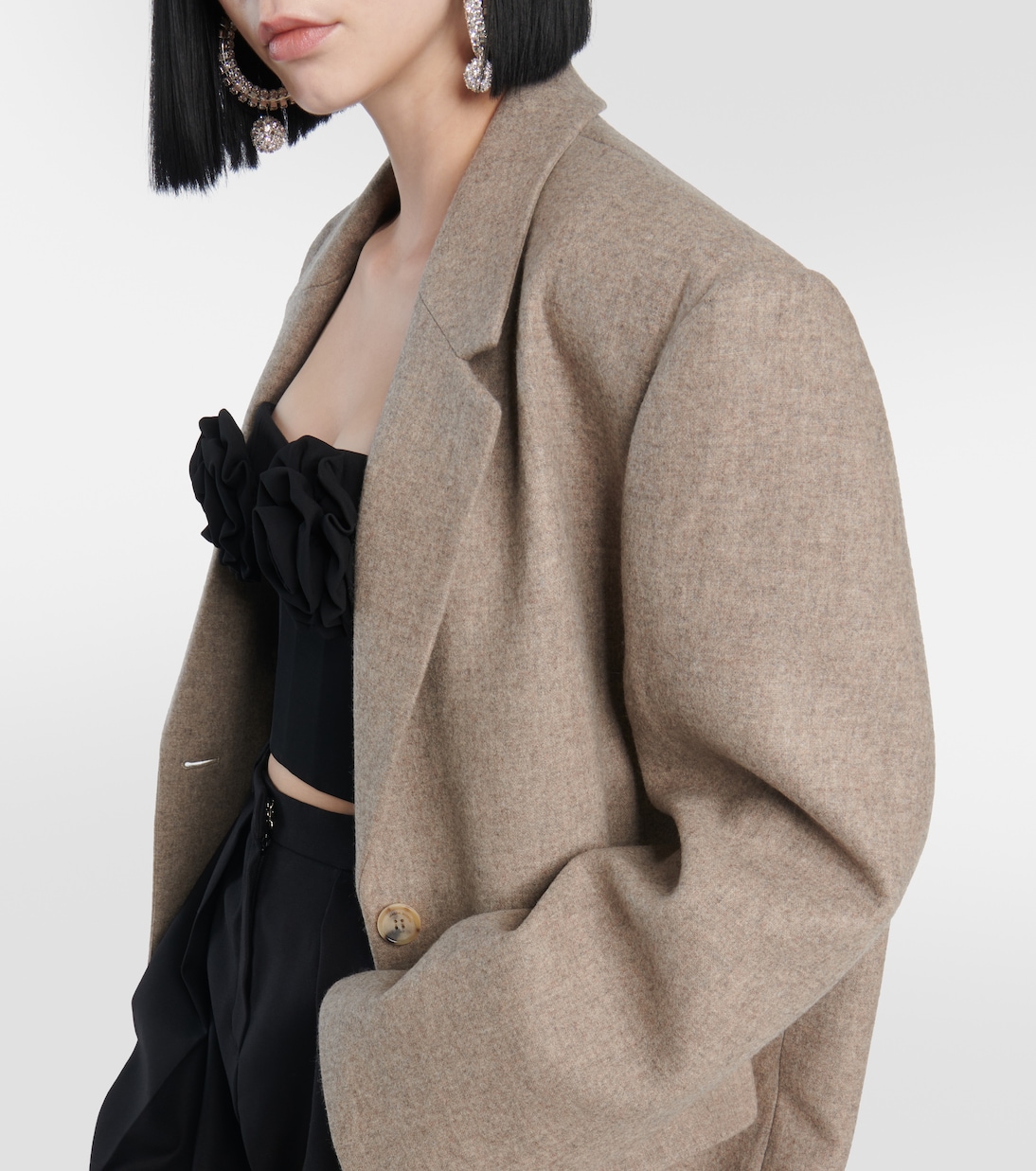 Wool cashmere and silk coat | Magda Butrym
