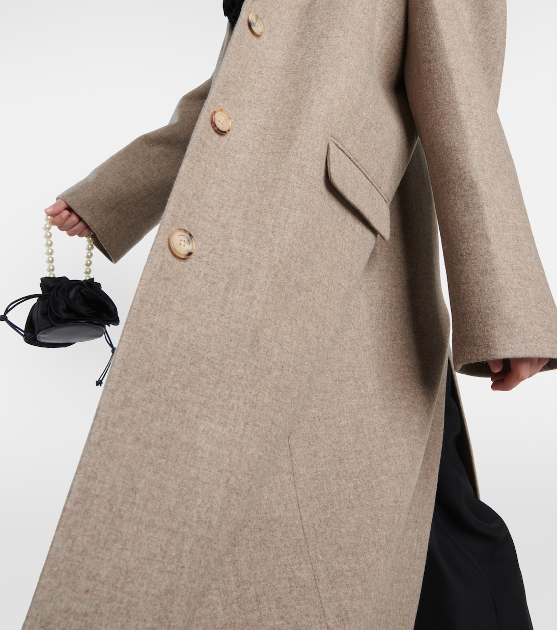 Wool cashmere and silk coat | Magda Butrym
