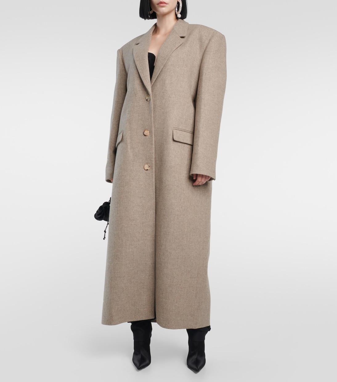 Wool cashmere and silk coat | Magda Butrym