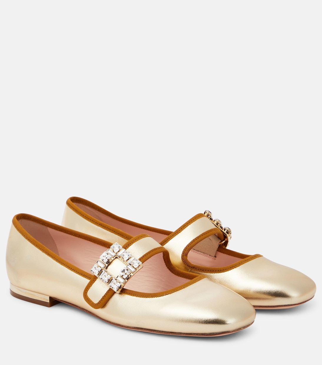 Très Vivier metallic leather ballet flats | Roger Vivier