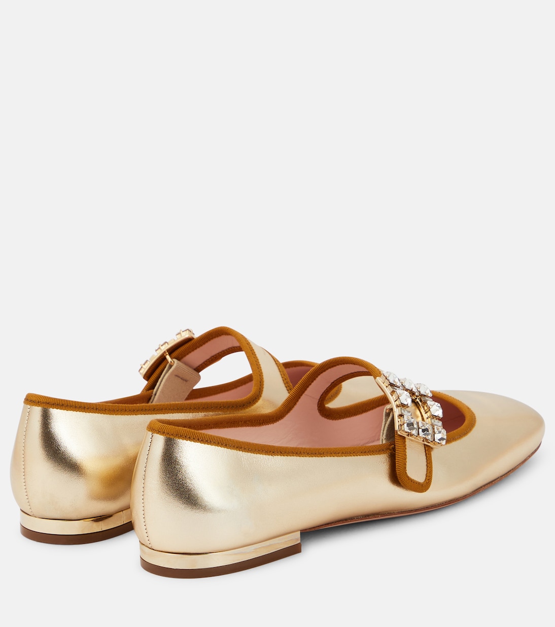 Très Vivier metallic leather ballet flats | Roger Vivier