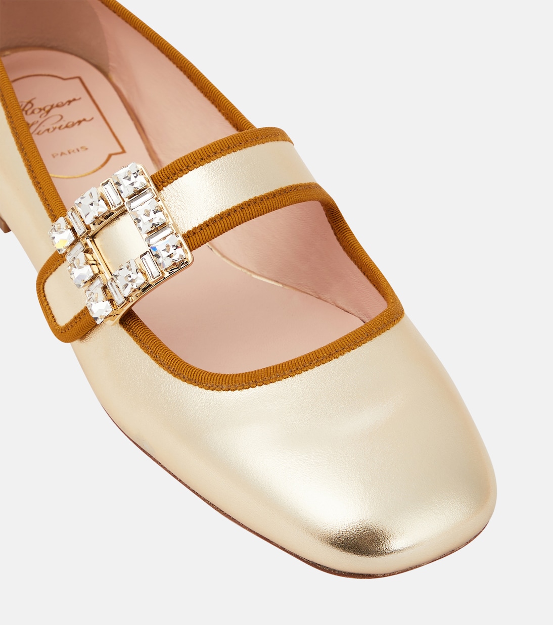 Très Vivier metallic leather ballet flats | Roger Vivier