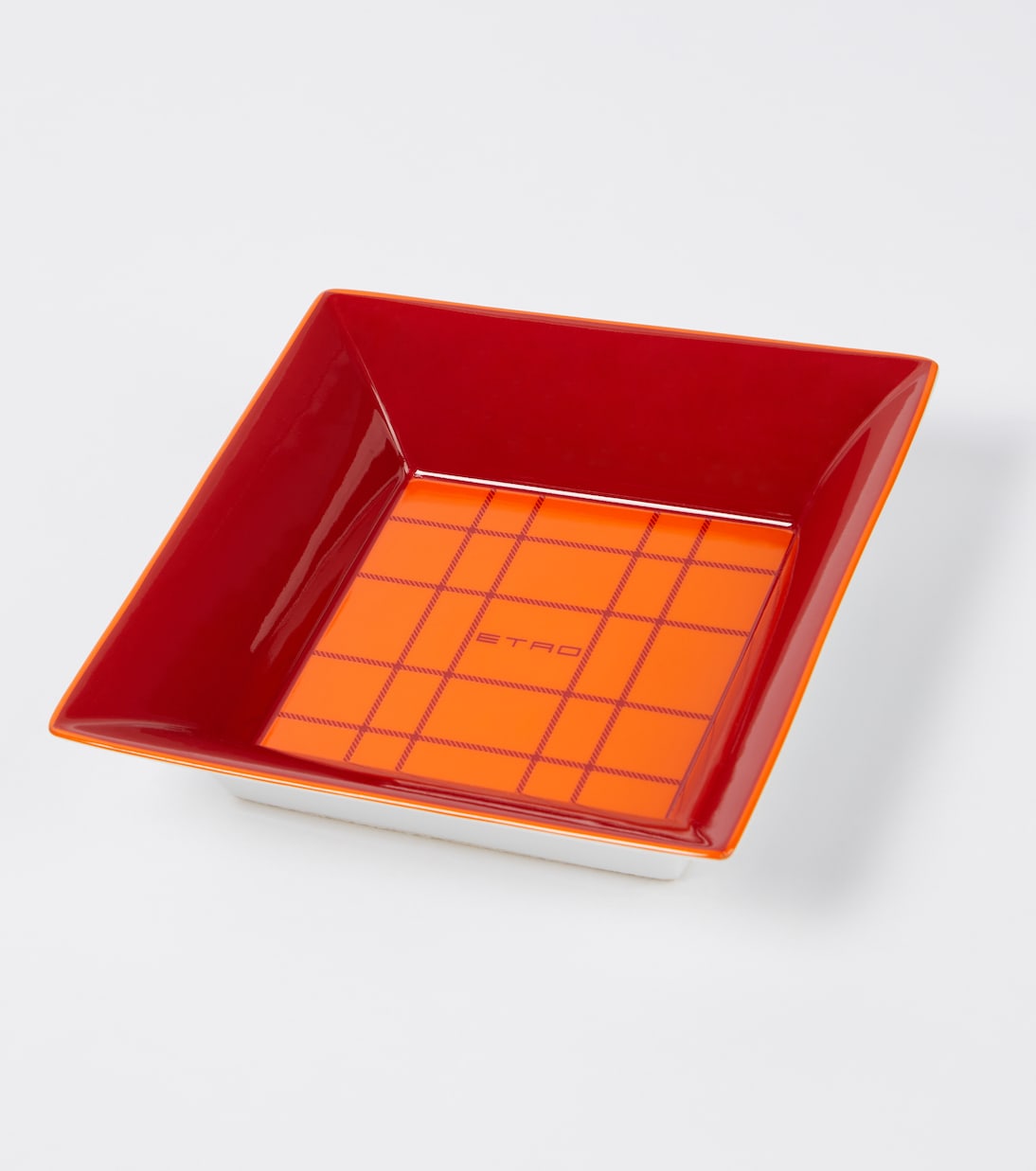 Checked porcelain tray | Etro