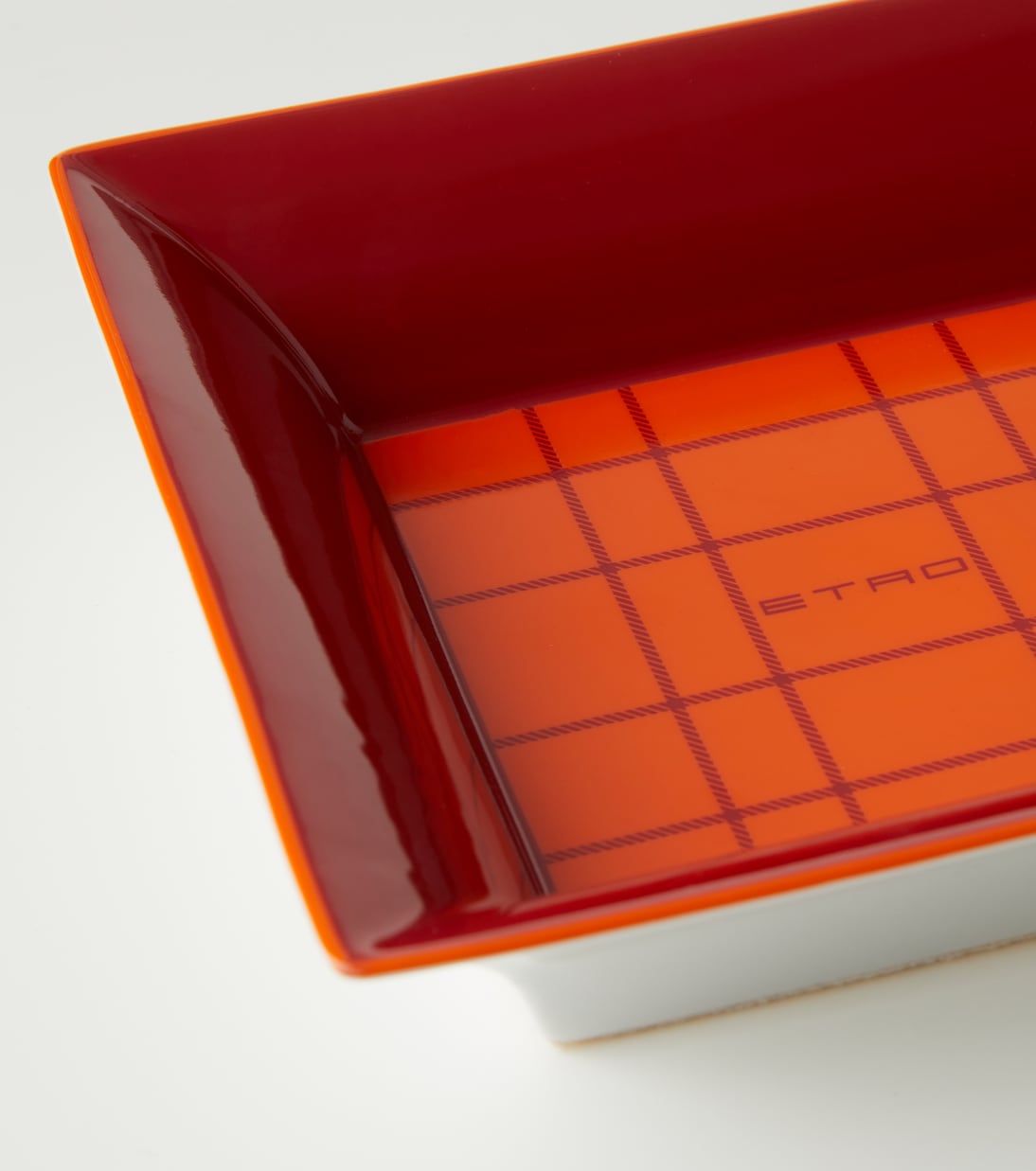 Checked porcelain tray | Etro