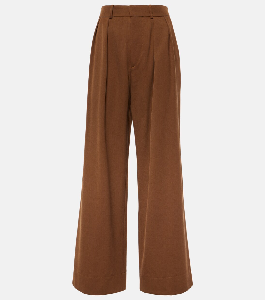 Pantalon ample à taille basse en laine | Wardrobe.NYC