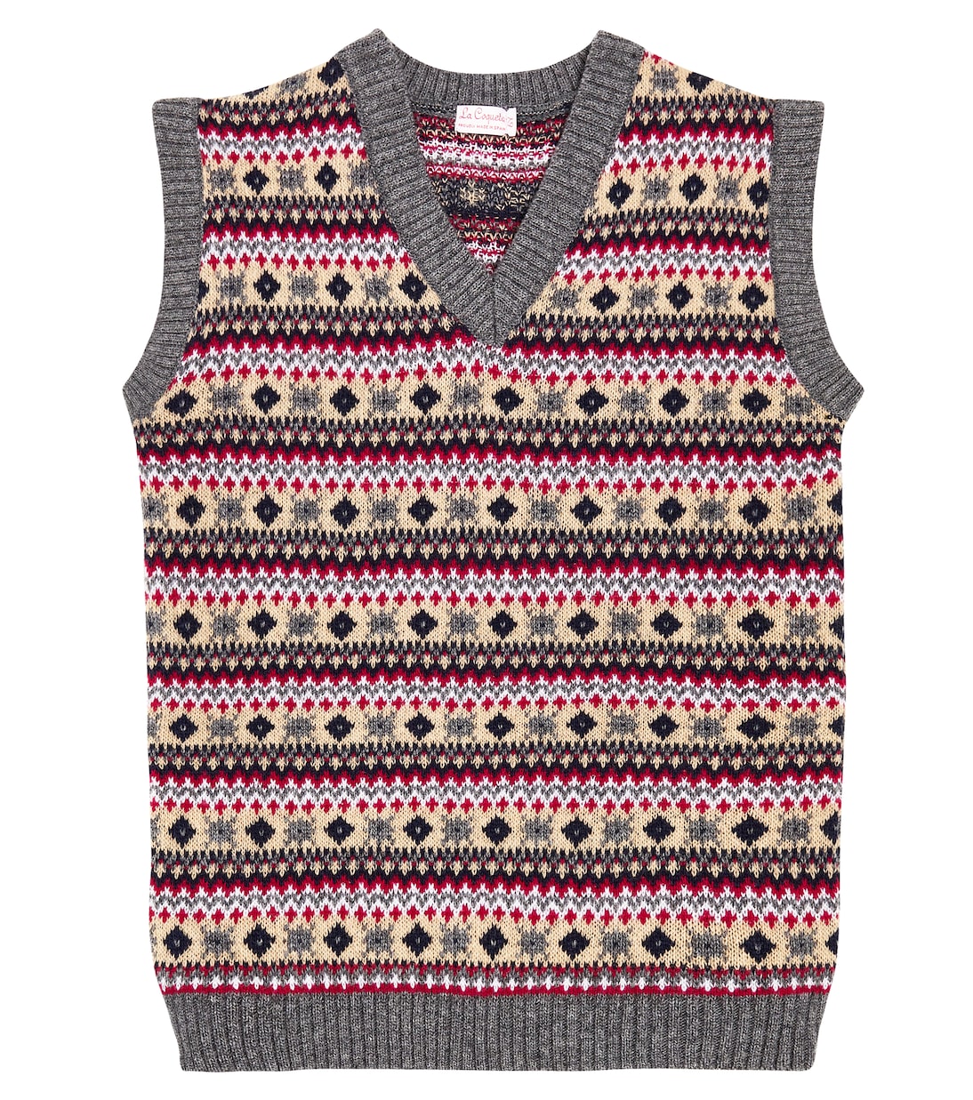 Pull sans manches Cacia Fair en laine mélangée | La Coqueta