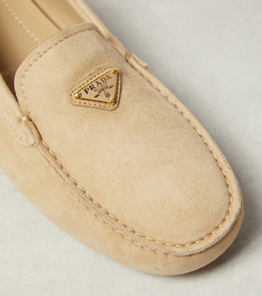 Suede driving shoes | Prada