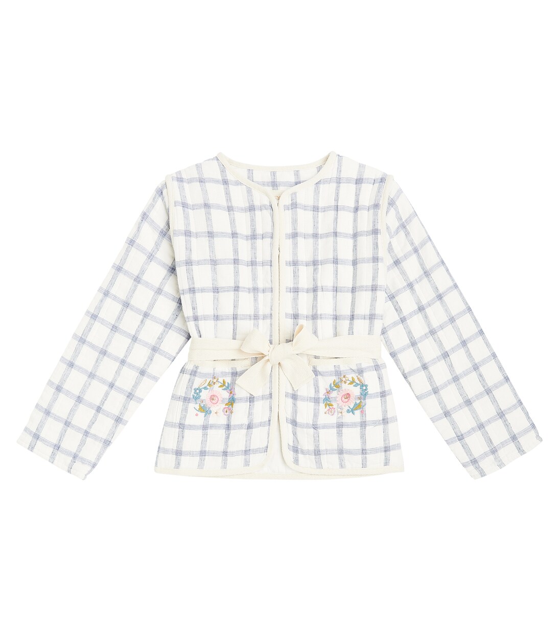 Teliani embroidered checked jacket | Louise Misha