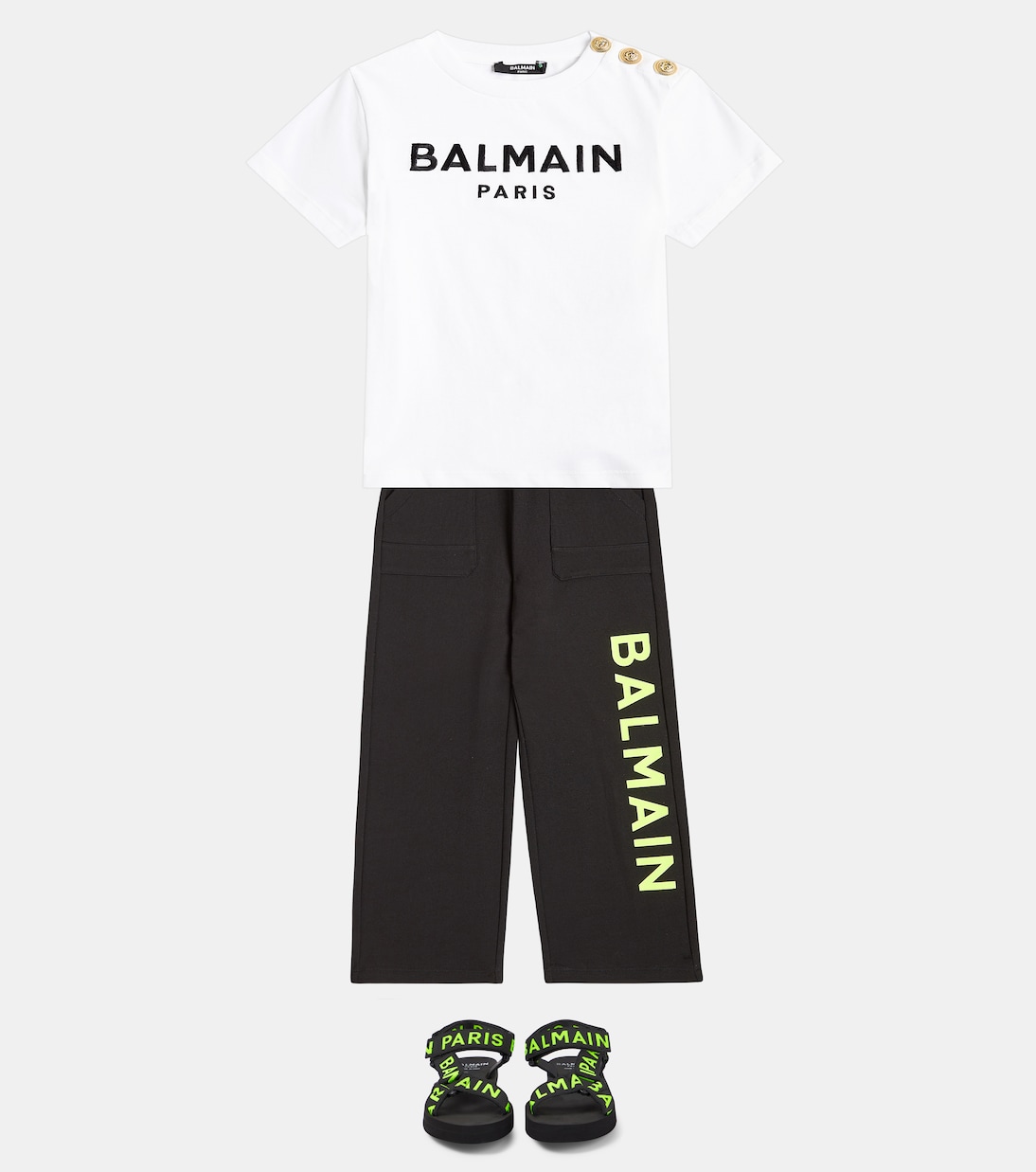 Logo cotton jersey sweatpants | Balmain Kids