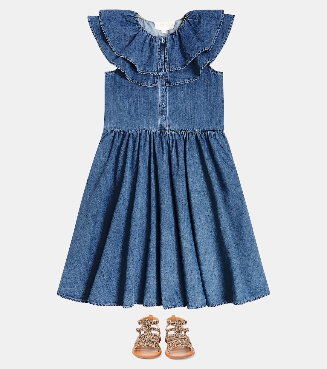 Cotton chambray dress | Petite Amalie  