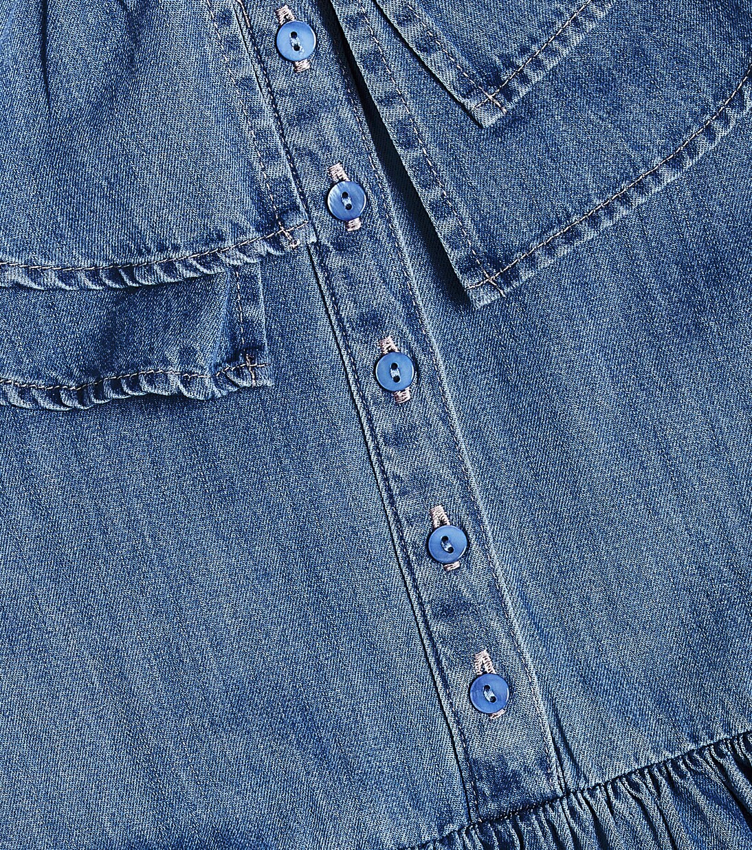 Cotton chambray dress | Petite Amalie  