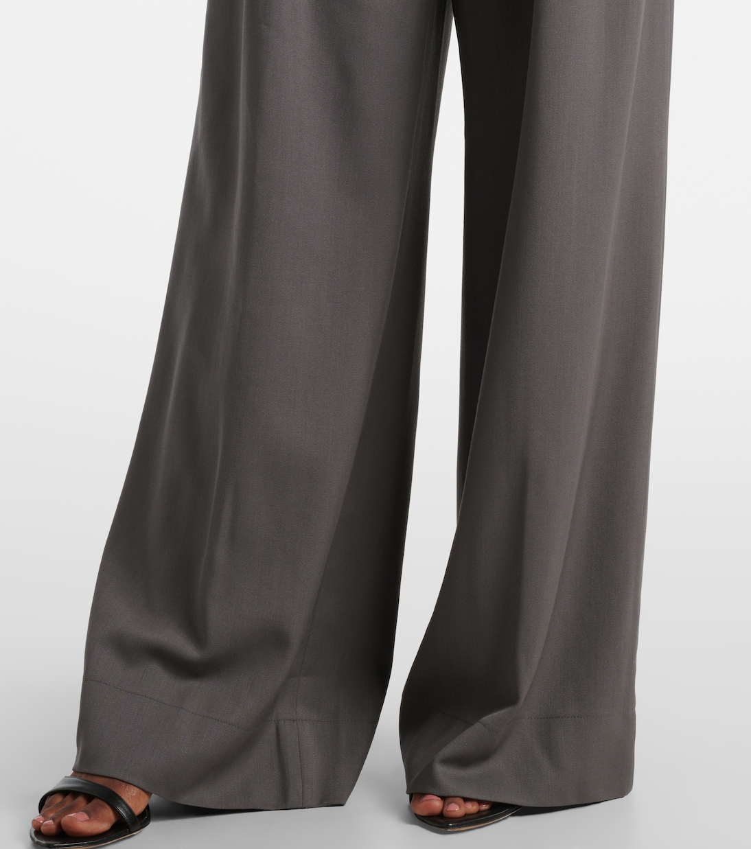 Pantaloni a gamba larga in lana | Wardrobe.NYC