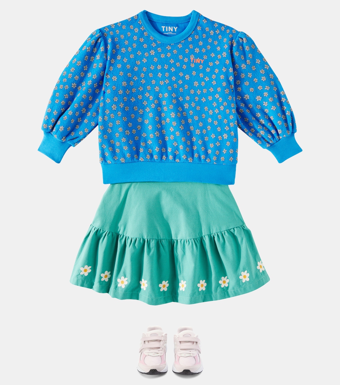 Daisies floral cotton terry sweatshirt | Tinycottons