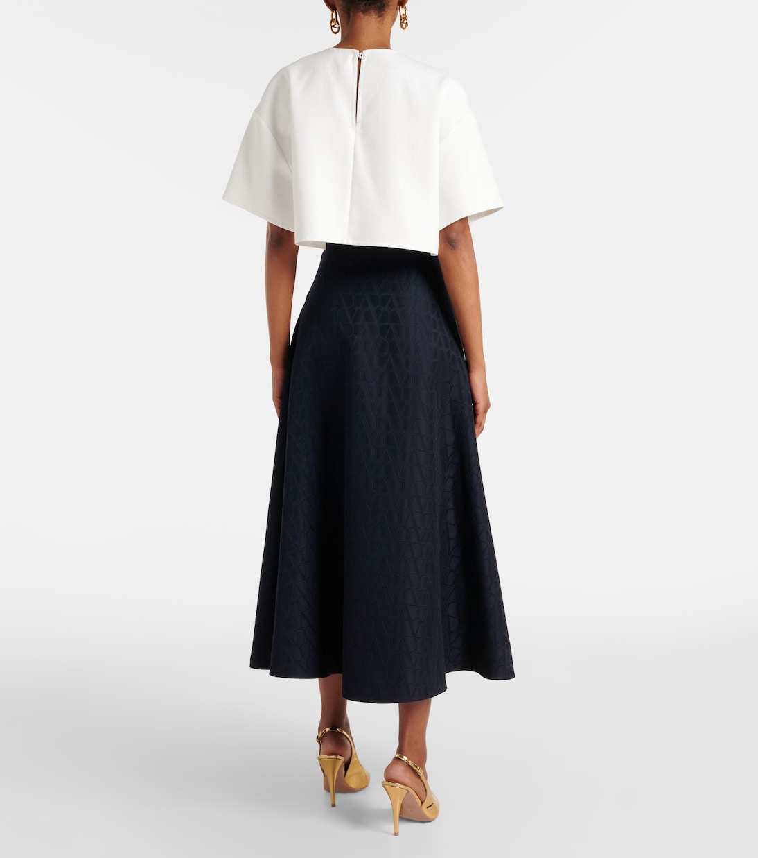 Midirock Toile Iconographe aus Crepe Couture | Valentino