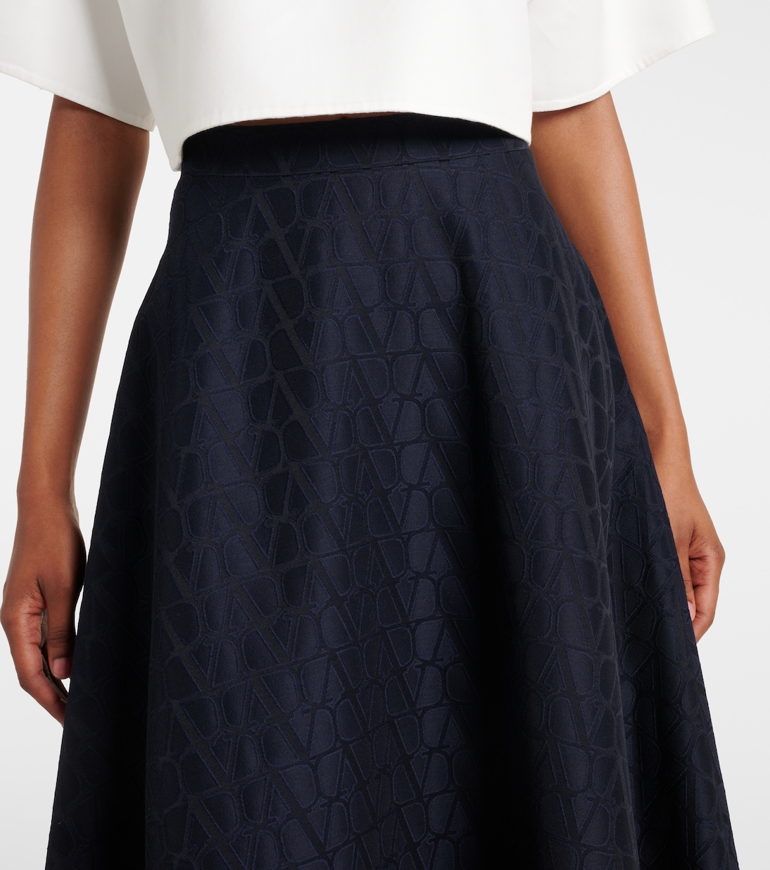 Midirock Toile Iconographe aus Crepe Couture | Valentino