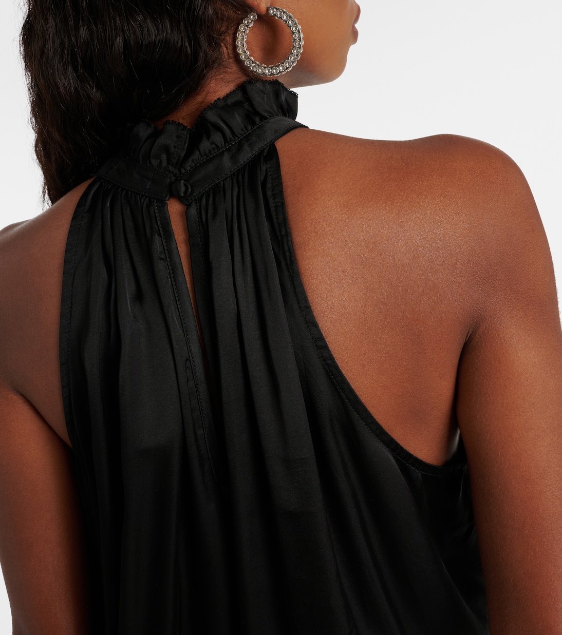 Bianca halterneck satin minidress | Poupette St Barth