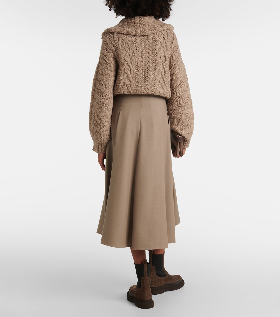 Midirock aus Wolle | Brunello Cucinelli