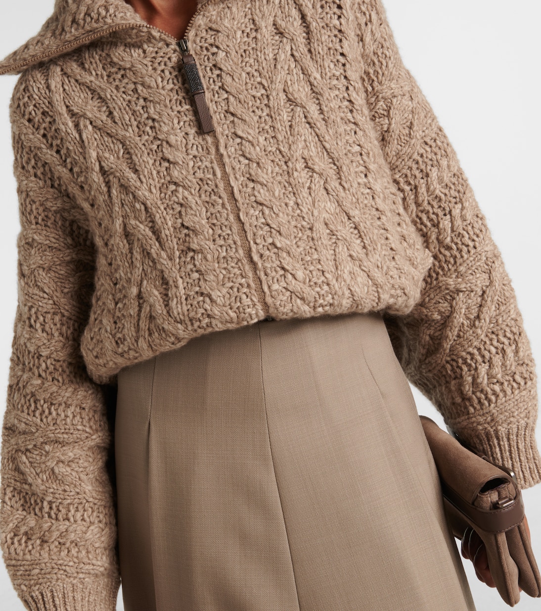 Midirock aus Wolle | Brunello Cucinelli