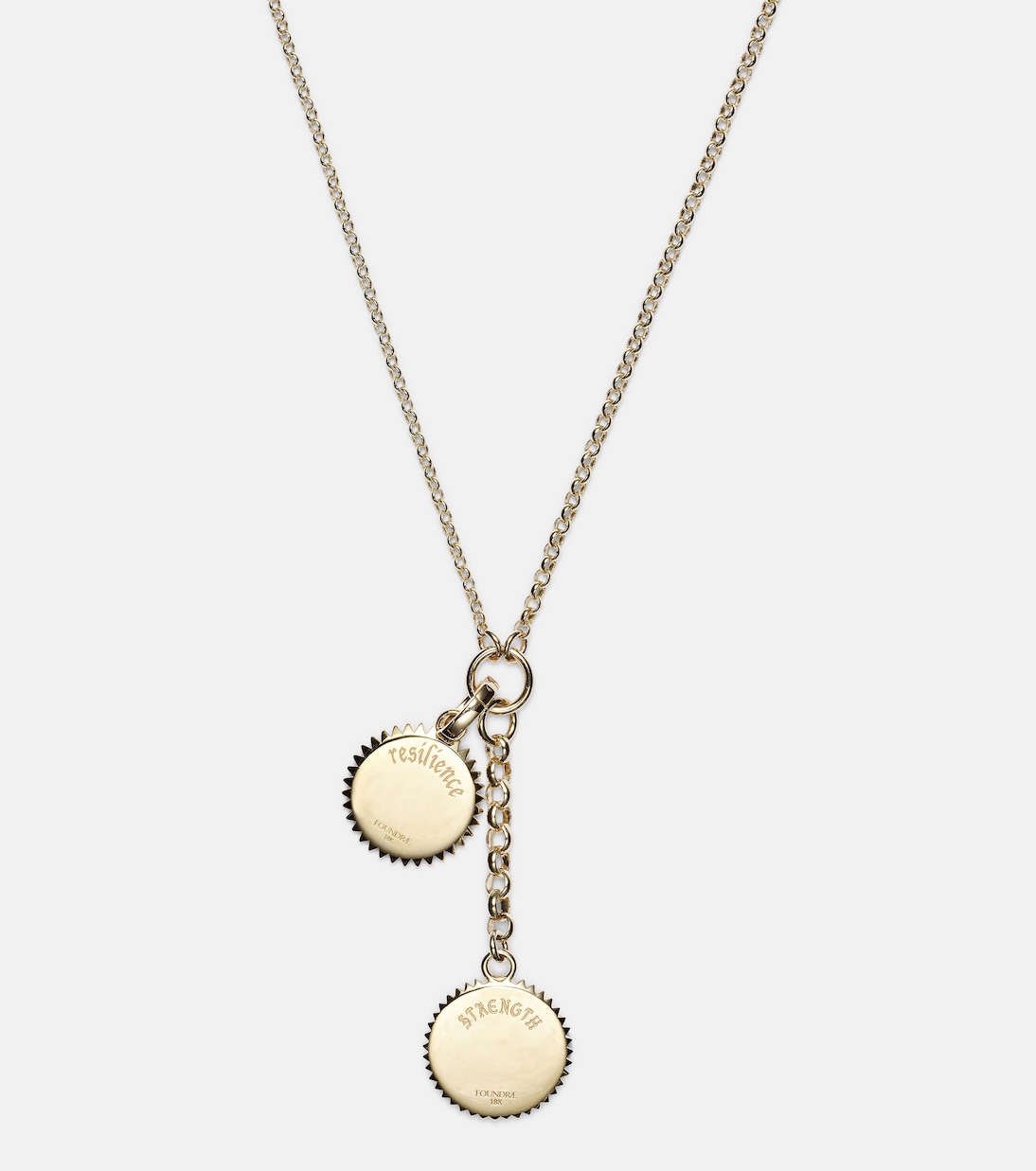 Strength Resilience 18kt gold chain necklace with diamonds | FoundRae