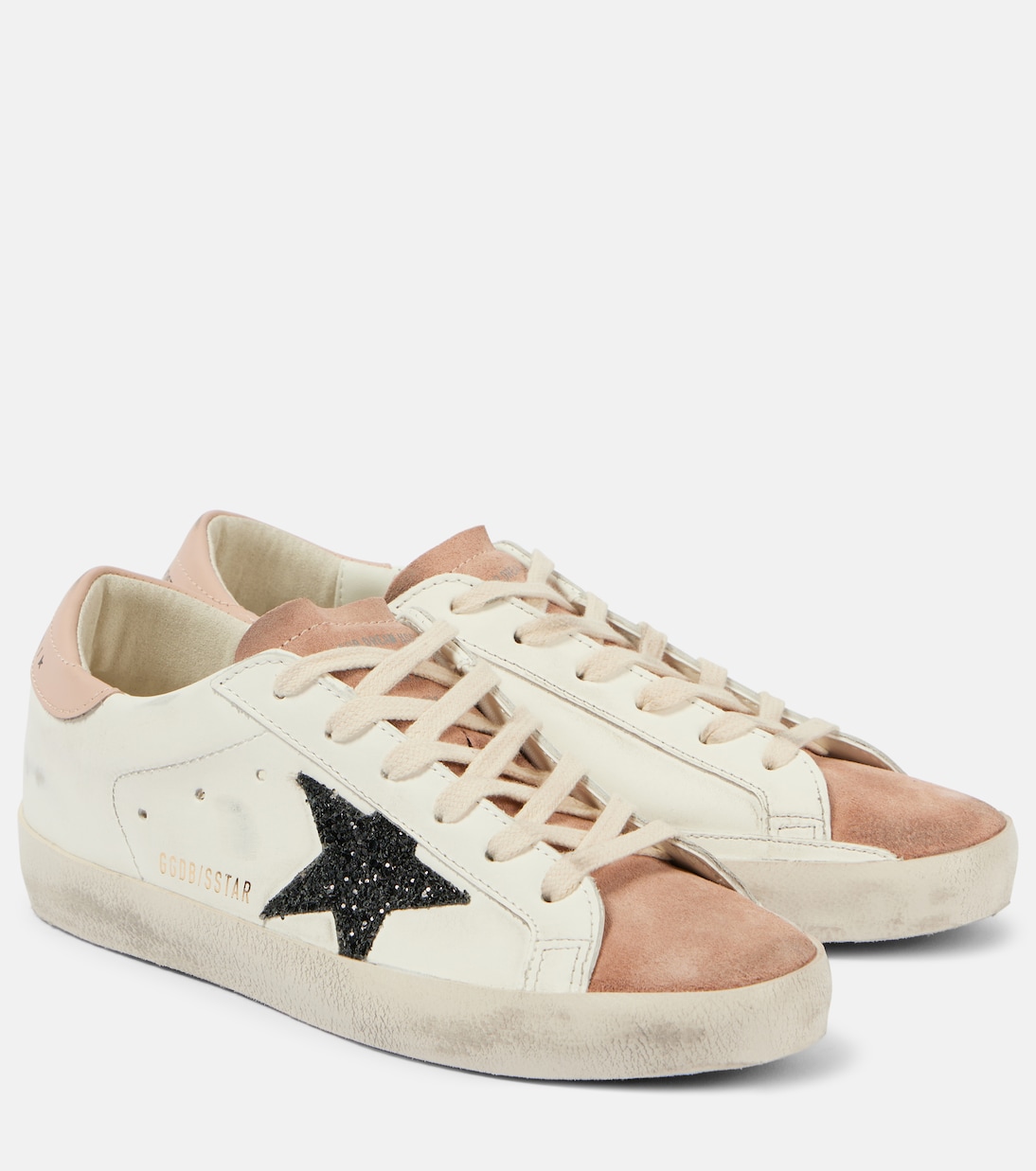 Super Star glitter leather sneakers | Golden Goose
