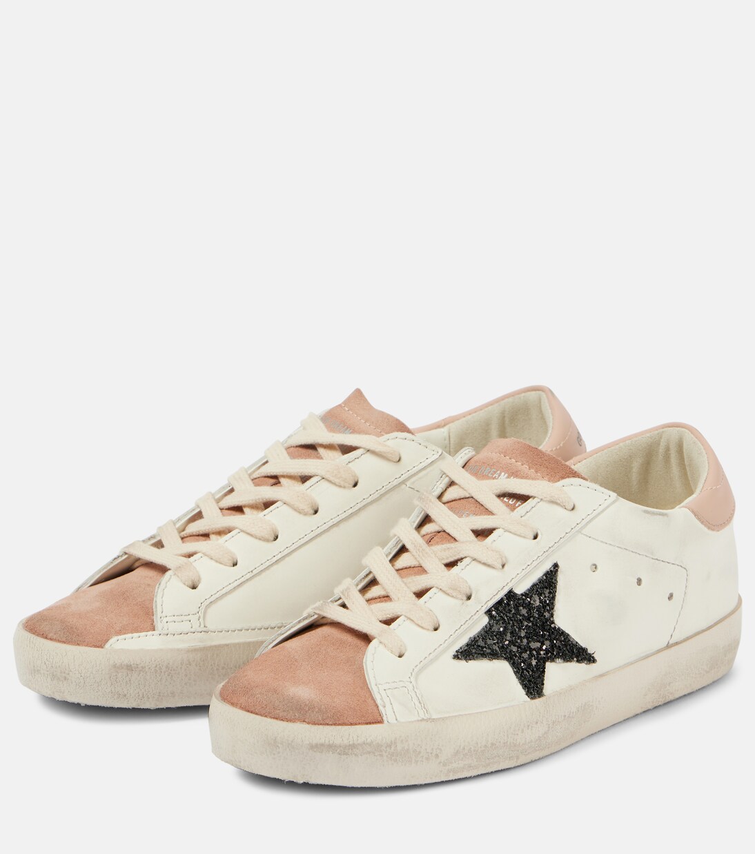 Super Star glitter leather sneakers | Golden Goose