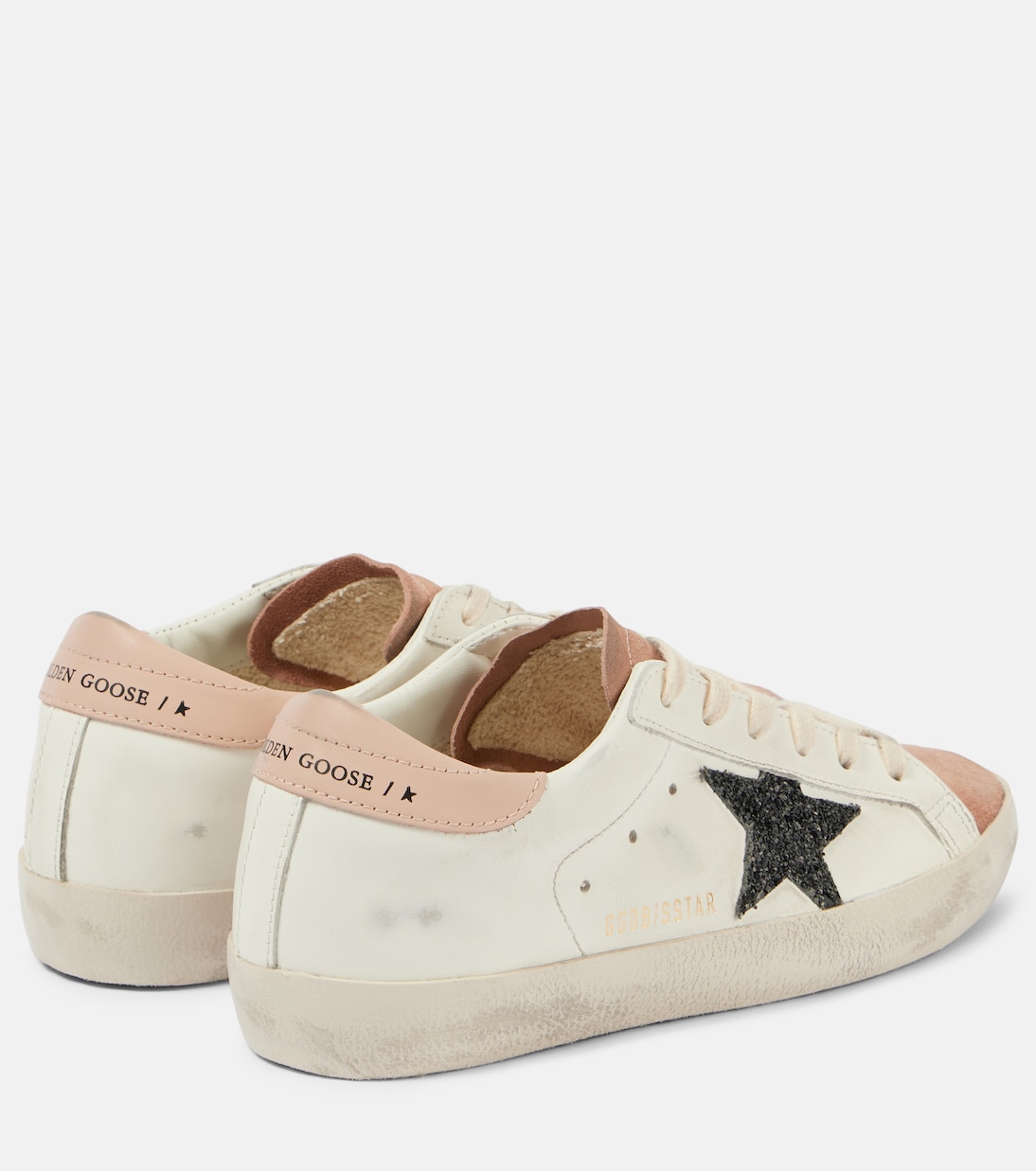 Super Star glitter leather sneakers | Golden Goose
