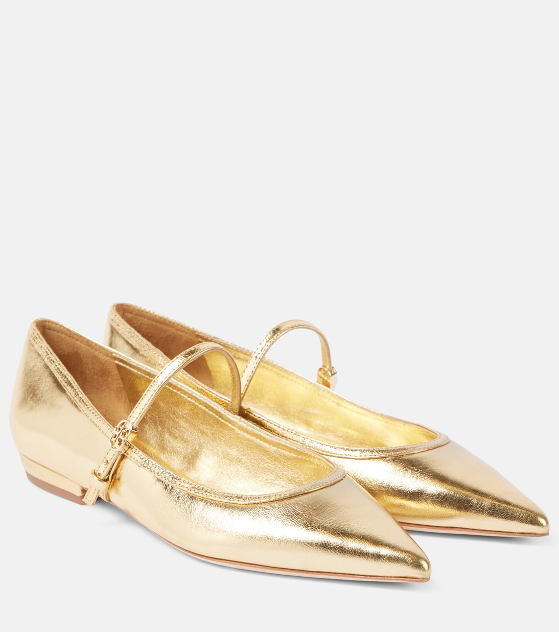 Metallic leather Mary Jane flats | Tory Burch