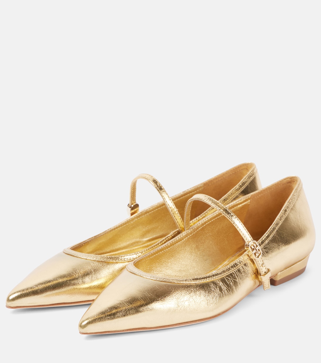 Metallic leather Mary Jane flats | Tory Burch