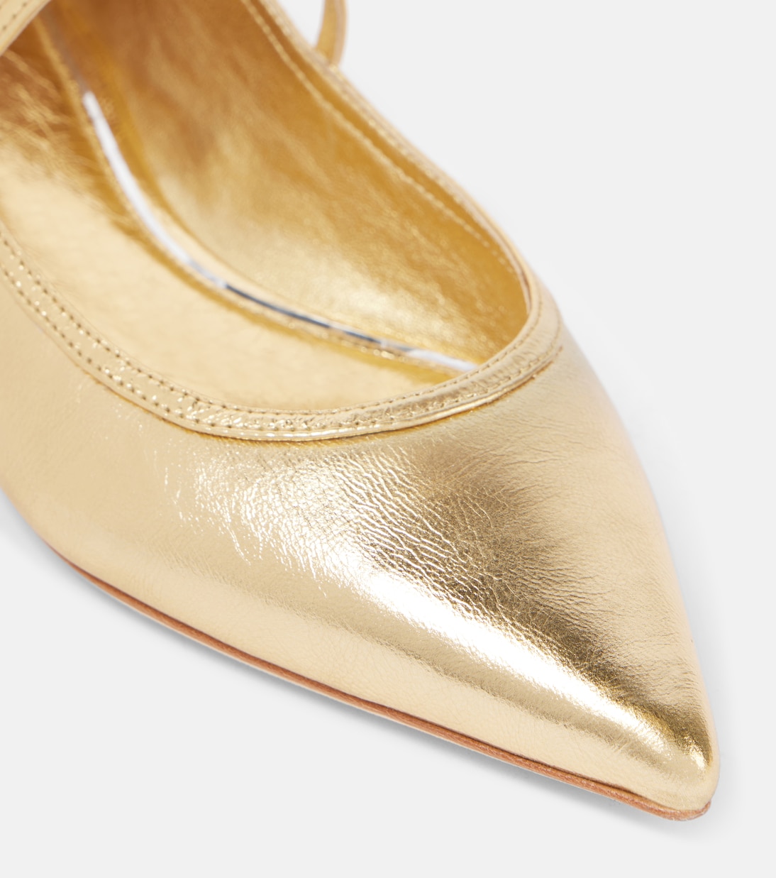 Metallic leather Mary Jane flats | Tory Burch