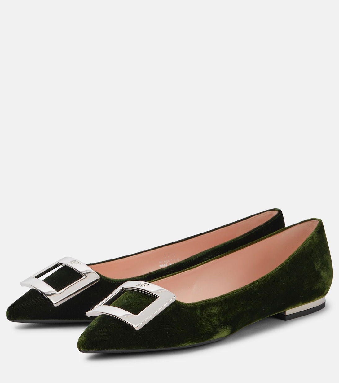Faux fur-trimmed ballet flats | Roger Vivier