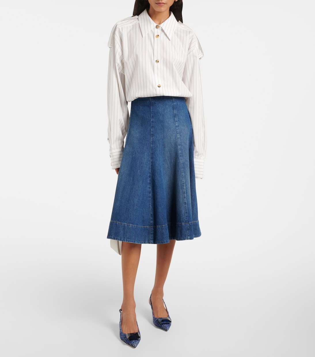 Jaipur 55 bouclé slingback pumps | Gianvito Rossi