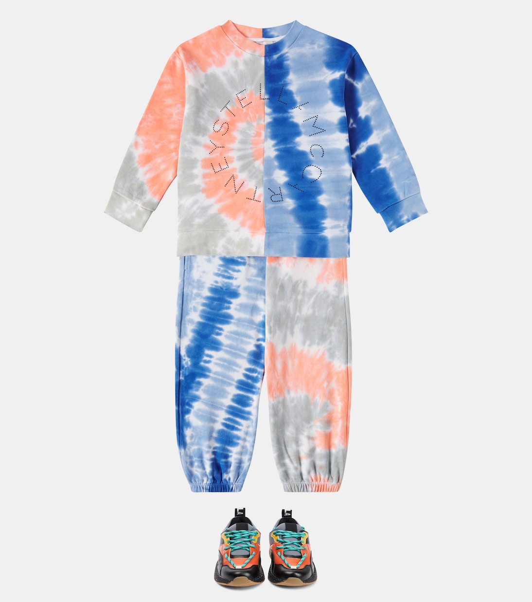 Tie-dye cotton sweatshirt and sweatpants set | Stella McCartney Kids