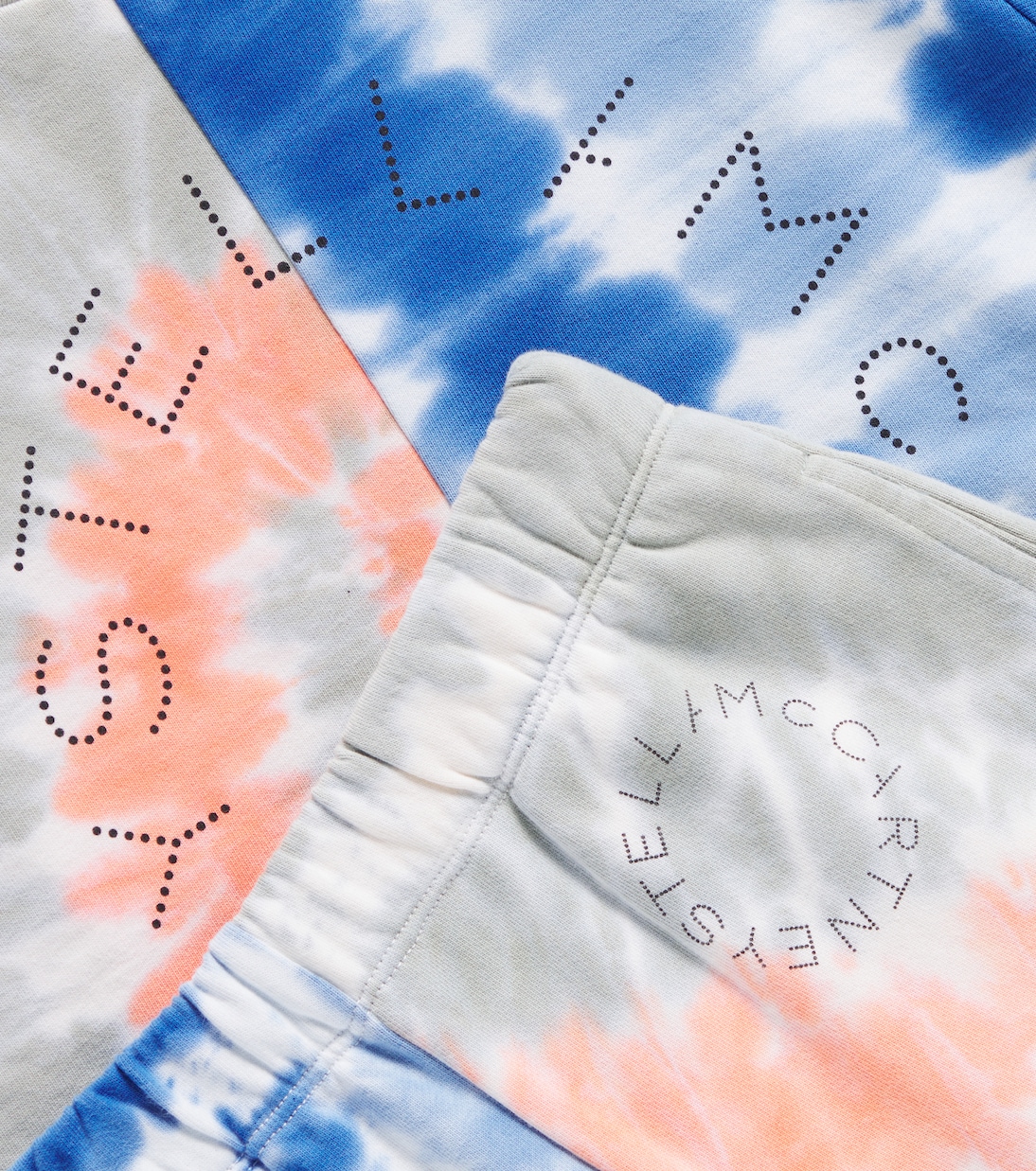 Tie-dye cotton sweatshirt and sweatpants set | Stella McCartney Kids