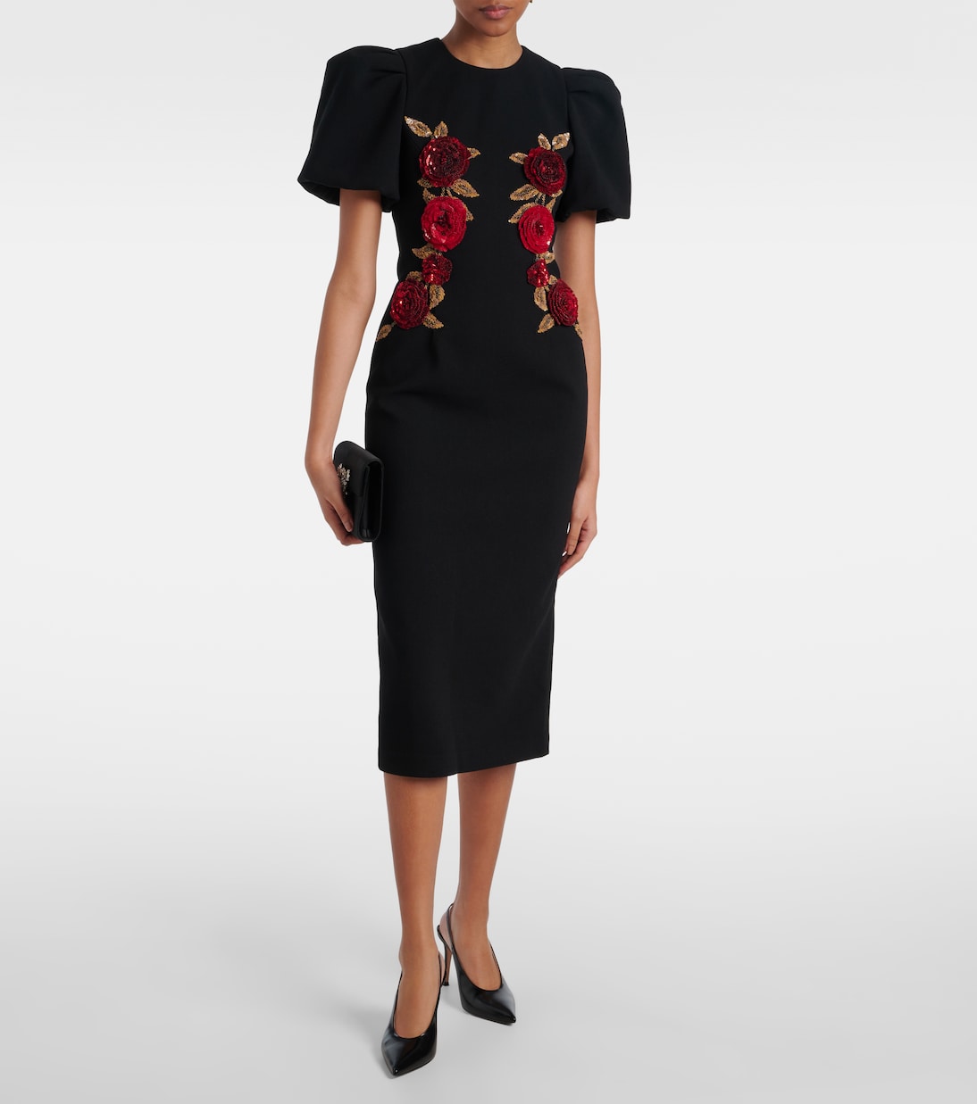 Robe midi Rosette à ornements | Rebecca Vallance