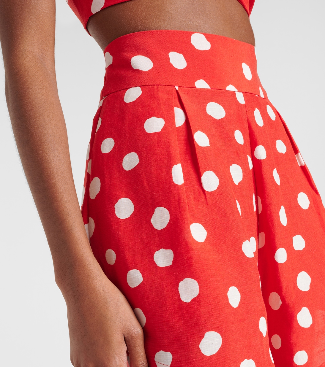 High-rise wide-leg shorts | Adriana Degreas