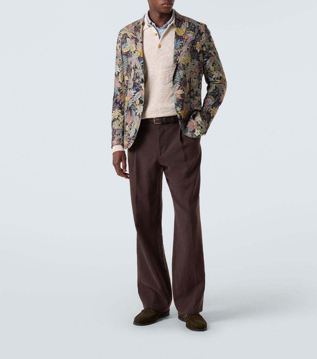 Jacquard wool-blend polo sweater | Etro