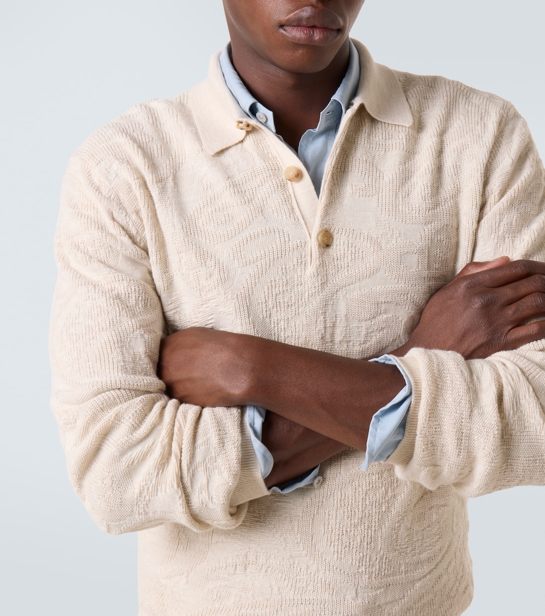 Jacquard wool-blend polo sweater | Etro