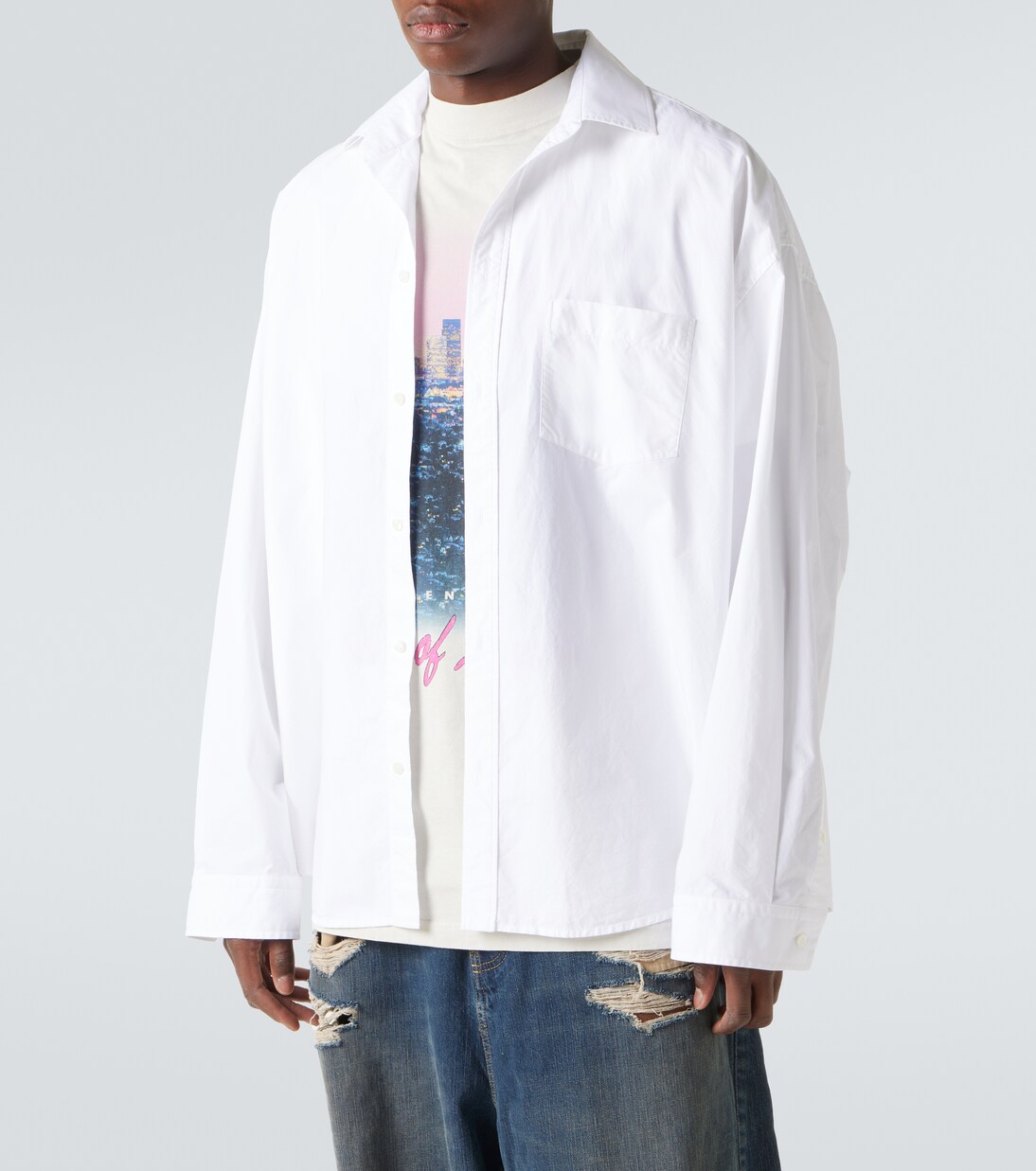 Camisa de jersey de algodón y popelín | Balenciaga