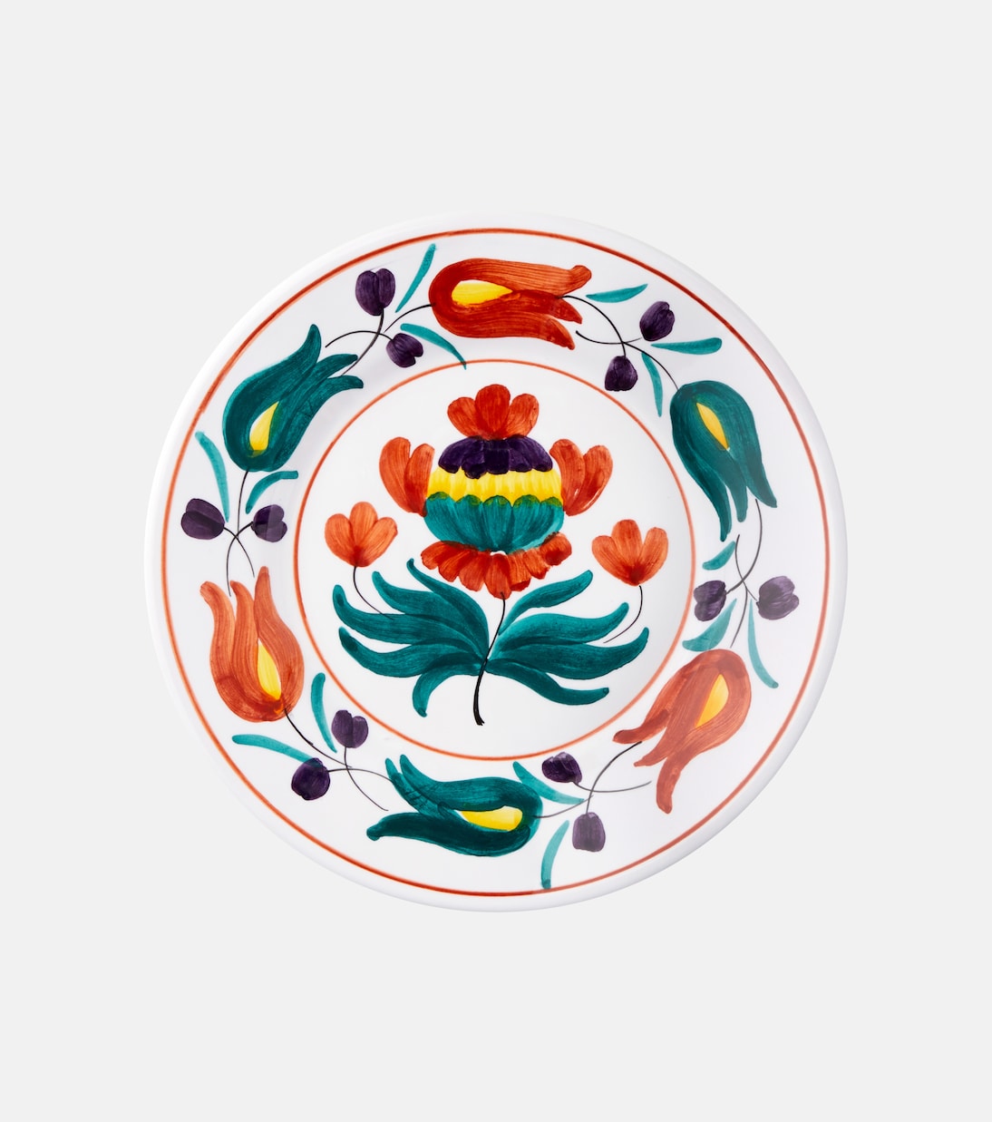 Assiette à dessert Lia en céramique à fleurs | Cabana