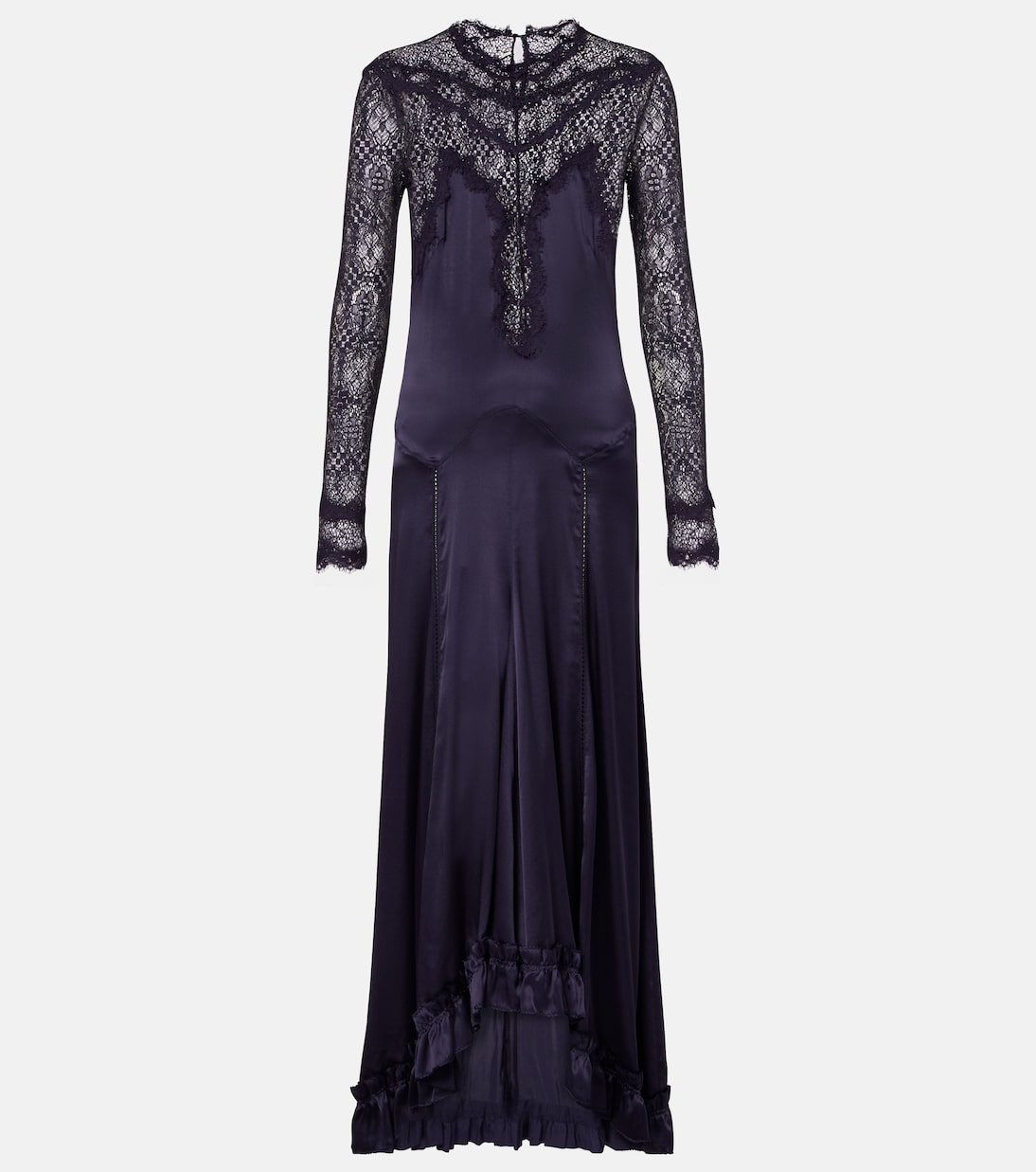 Dolores lace-trimmed silk-blend satin gown | Isabel Marant