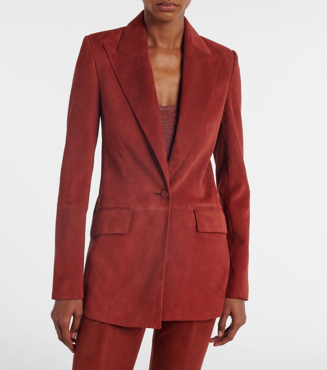 Blazer Leiva de ante | Gabriela Hearst