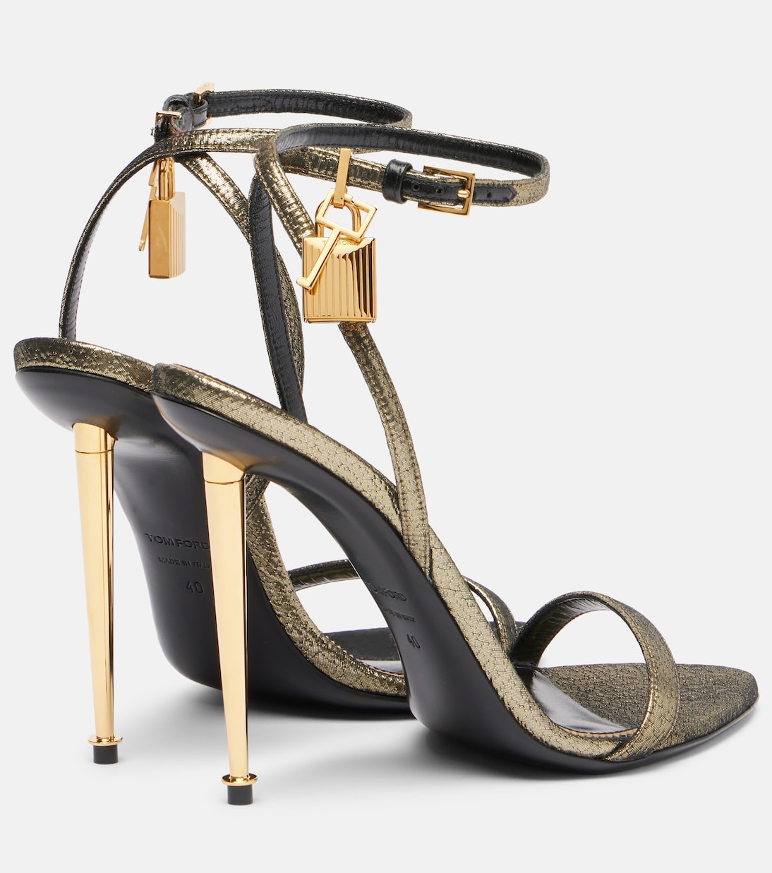 Padlock 105 metallic sandals | Tom Ford