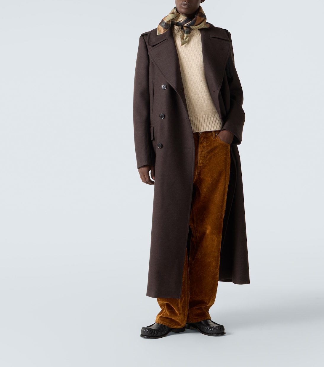 Double-breasted wool-blend coat | Dries Van Noten