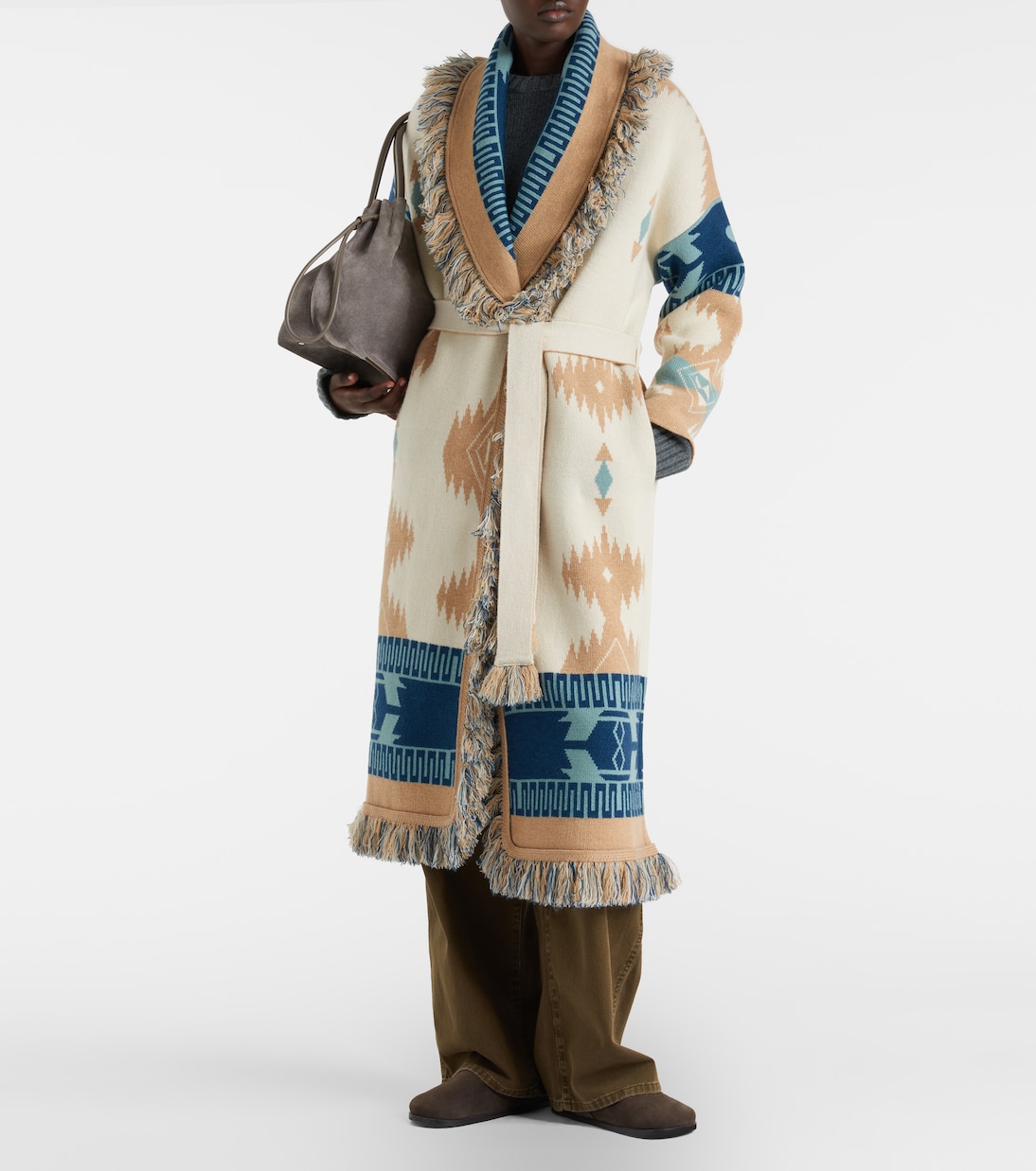 Icon jacquard virgin wool cardigan | Alanui