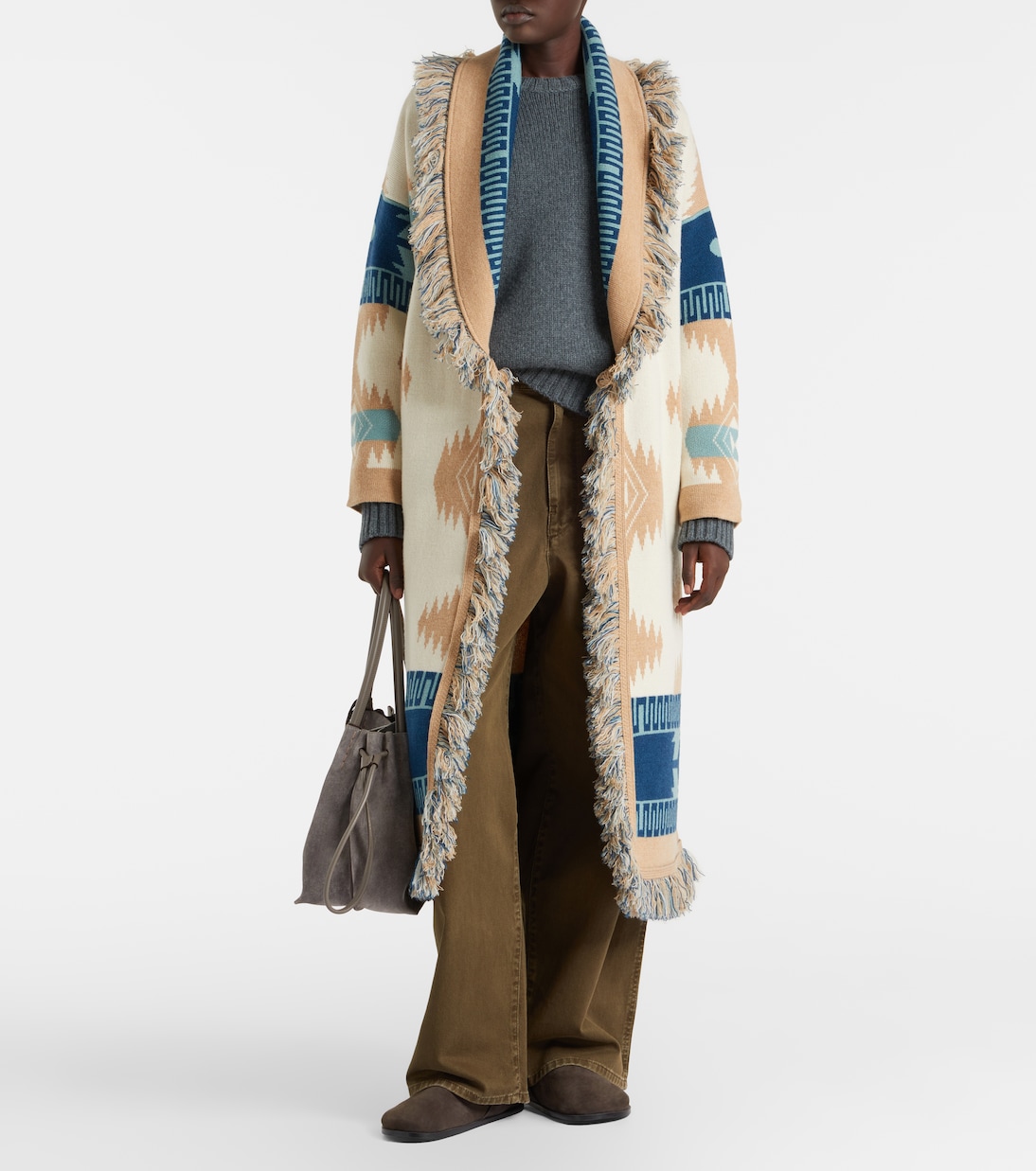 Icon jacquard virgin wool cardigan | Alanui