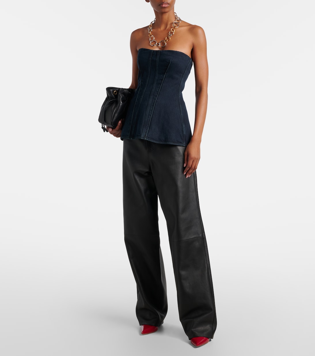 Bustier-Top Lara aus Denim | Agolde