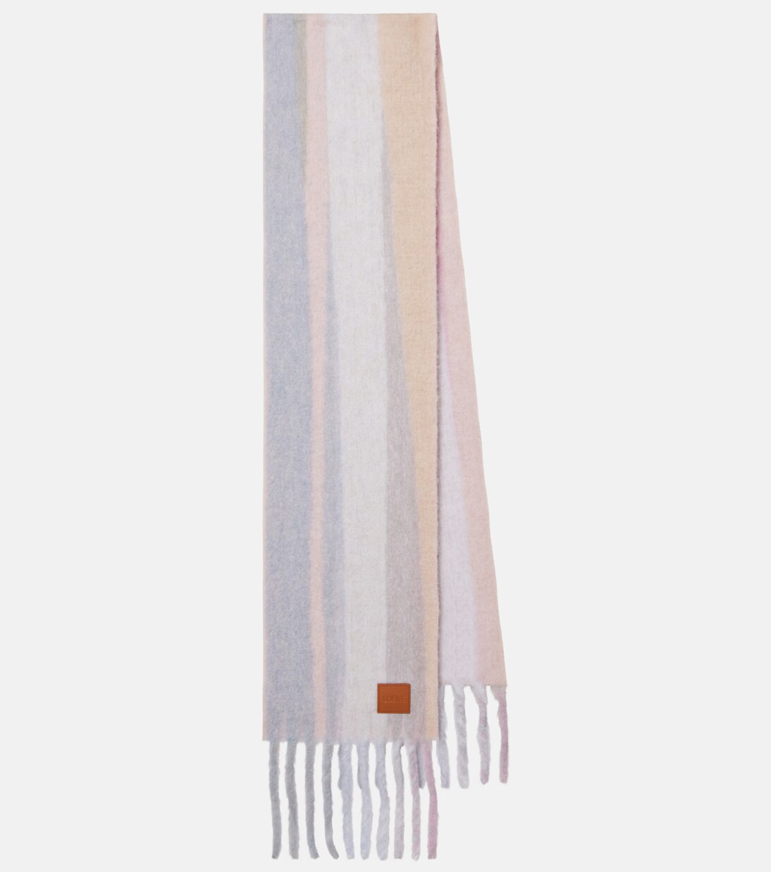 Striped alpaca and wool-blend scarf | Loewe